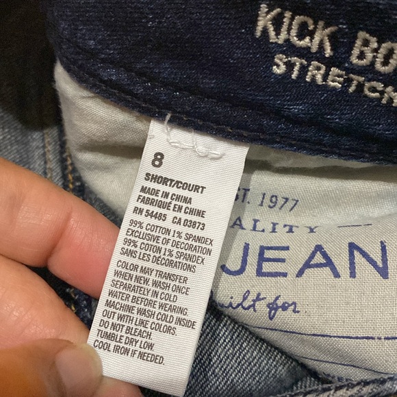 American Eagles Outfitters Kick Boot Stretch Size 8 Closing Zip/Button 5 Pockets - Picture 8 of 11